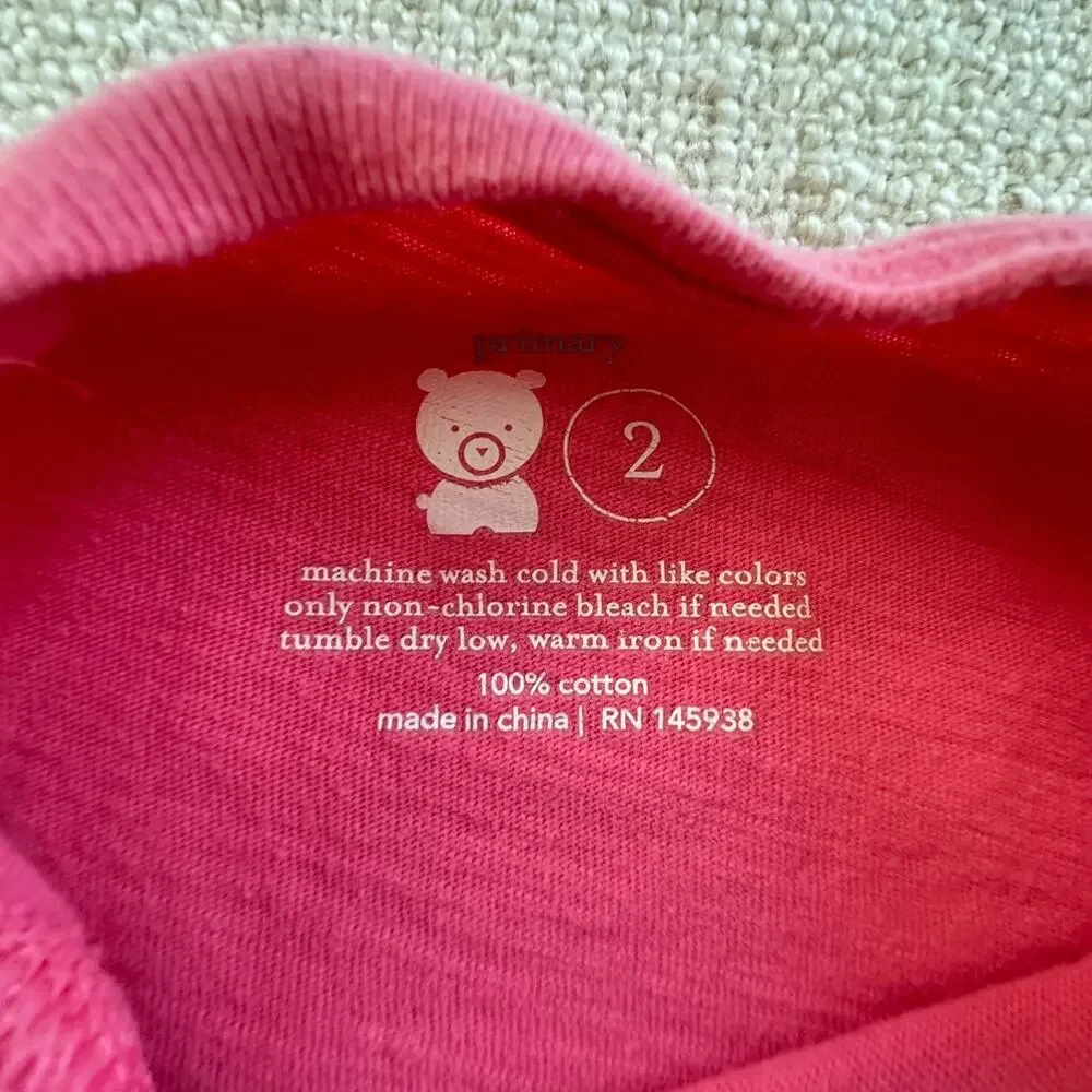 Primary Toddler Pink Tunic Tee PLAY 2